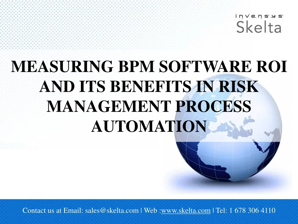 measuring bpm software roi and its benefits in risk management process automation n.
