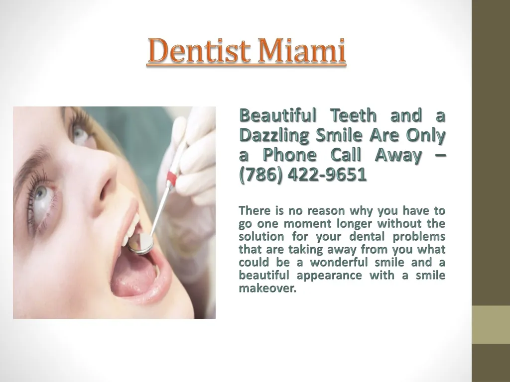 PPT Dentist Miami PowerPoint Presentation, free download ID1495523