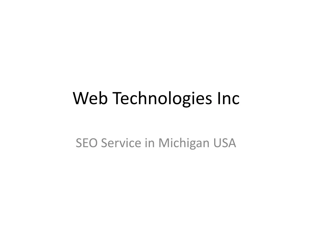 web technologies inc n.