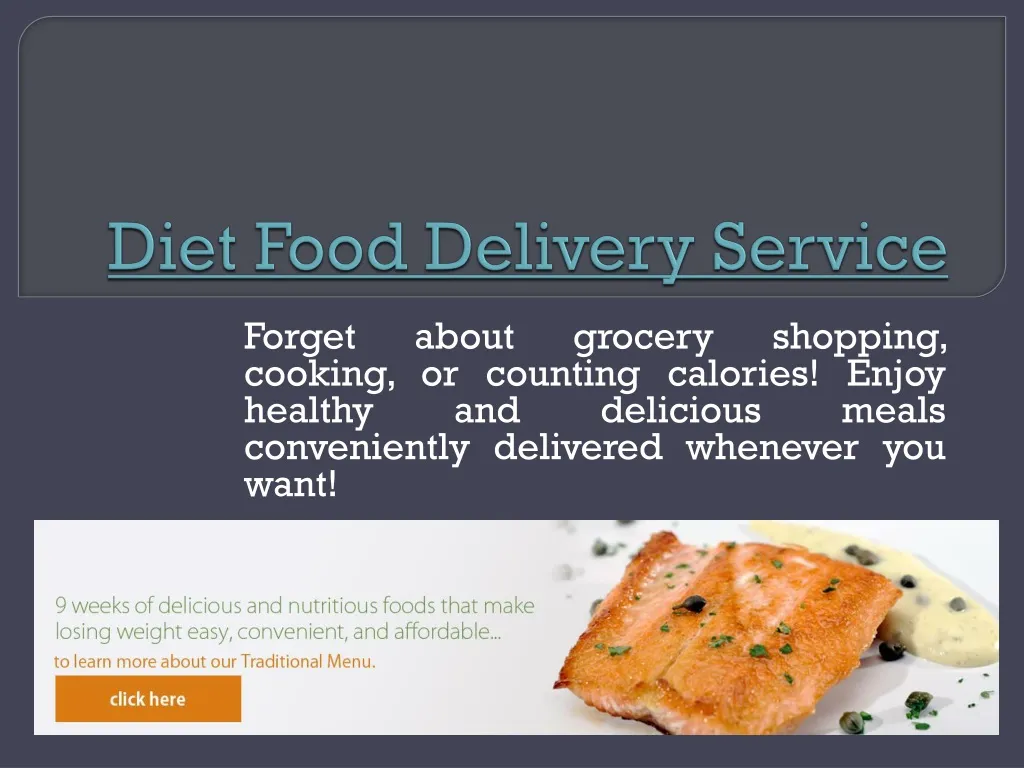 diet food delivery service n.