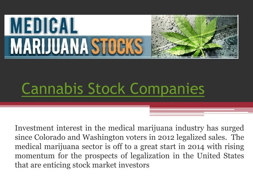 cannabis stock companies n.