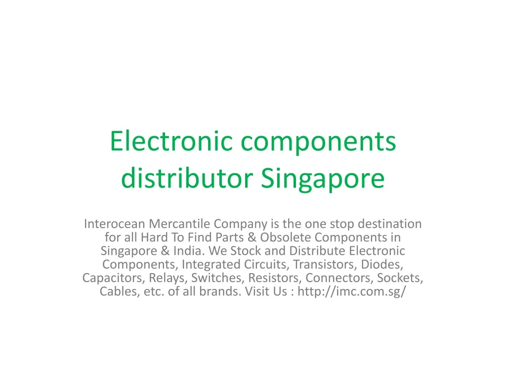 PPT Integrated circuits Singapore PowerPoint Presentation, free
