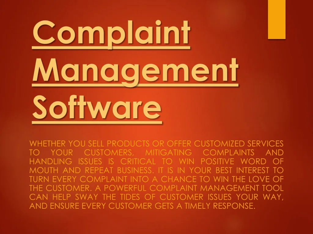complaint management software n.