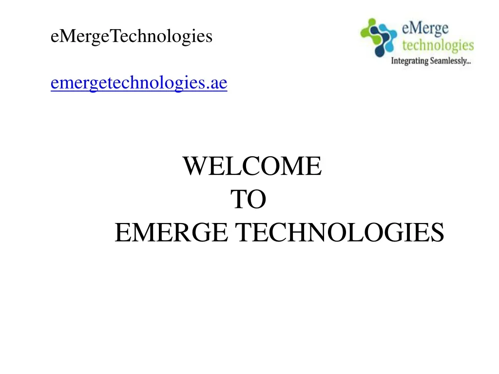 welcome to emerge technologies n.
