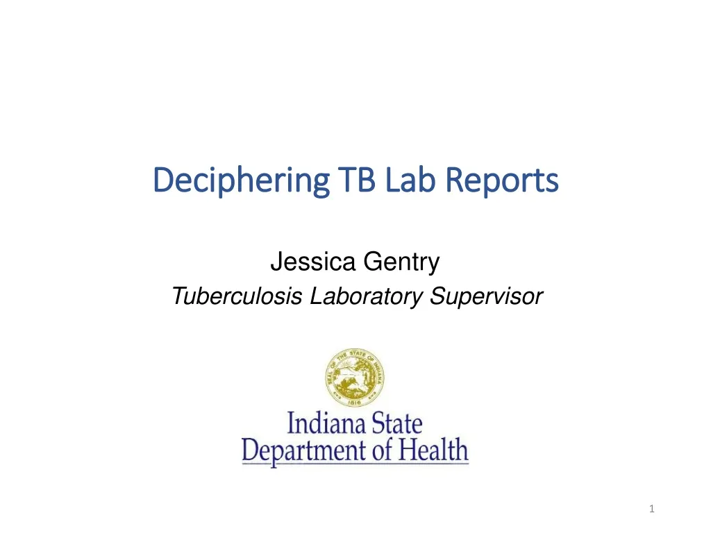 deciphering tb lab reports n.