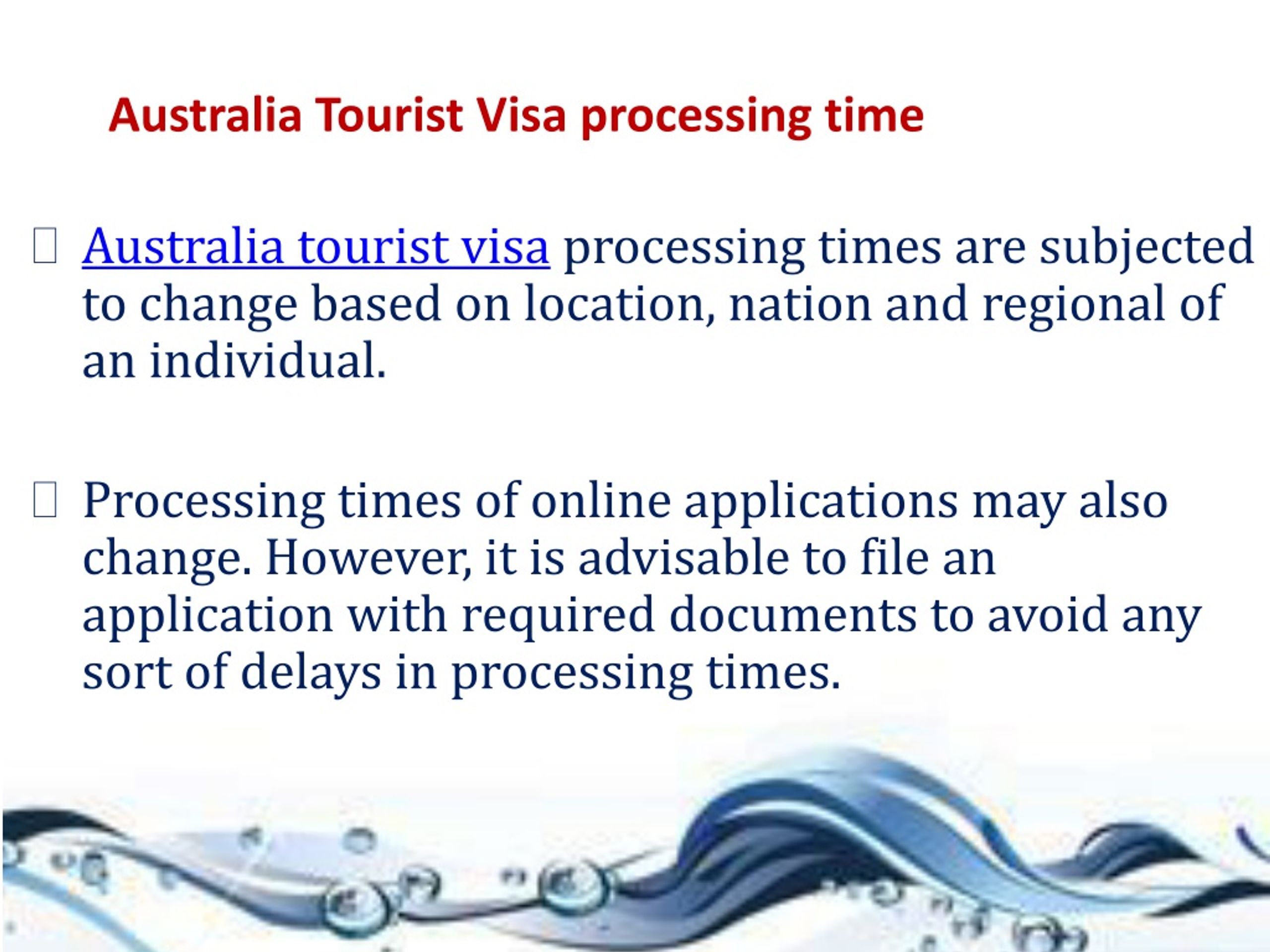 australia tourist visa processing time philippines