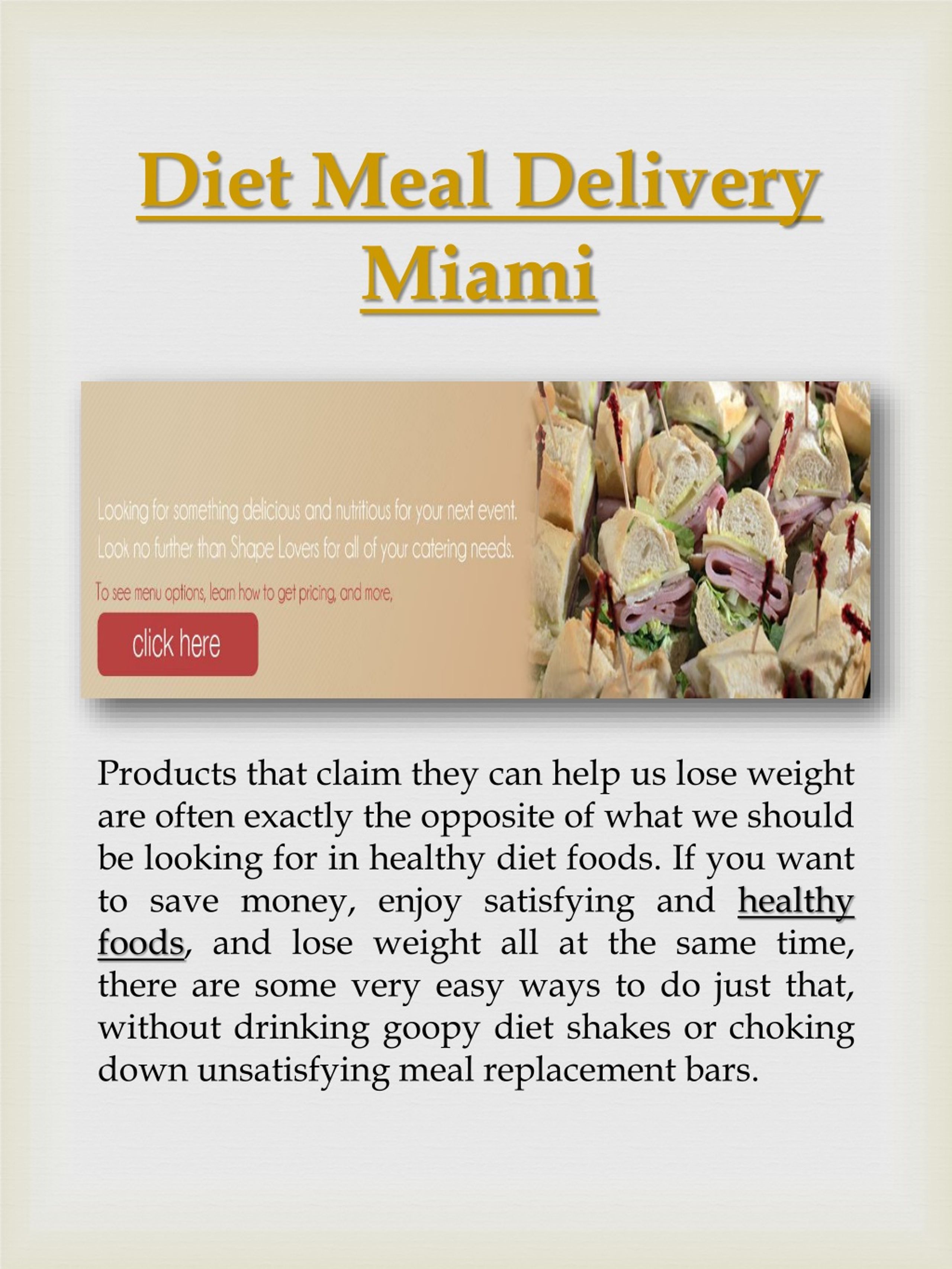 PPT - Healthy Food Delivery Miami PowerPoint Presentation, free