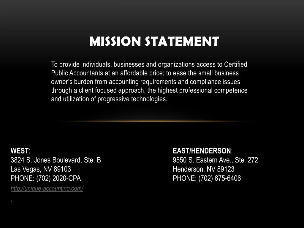 mission statement n.