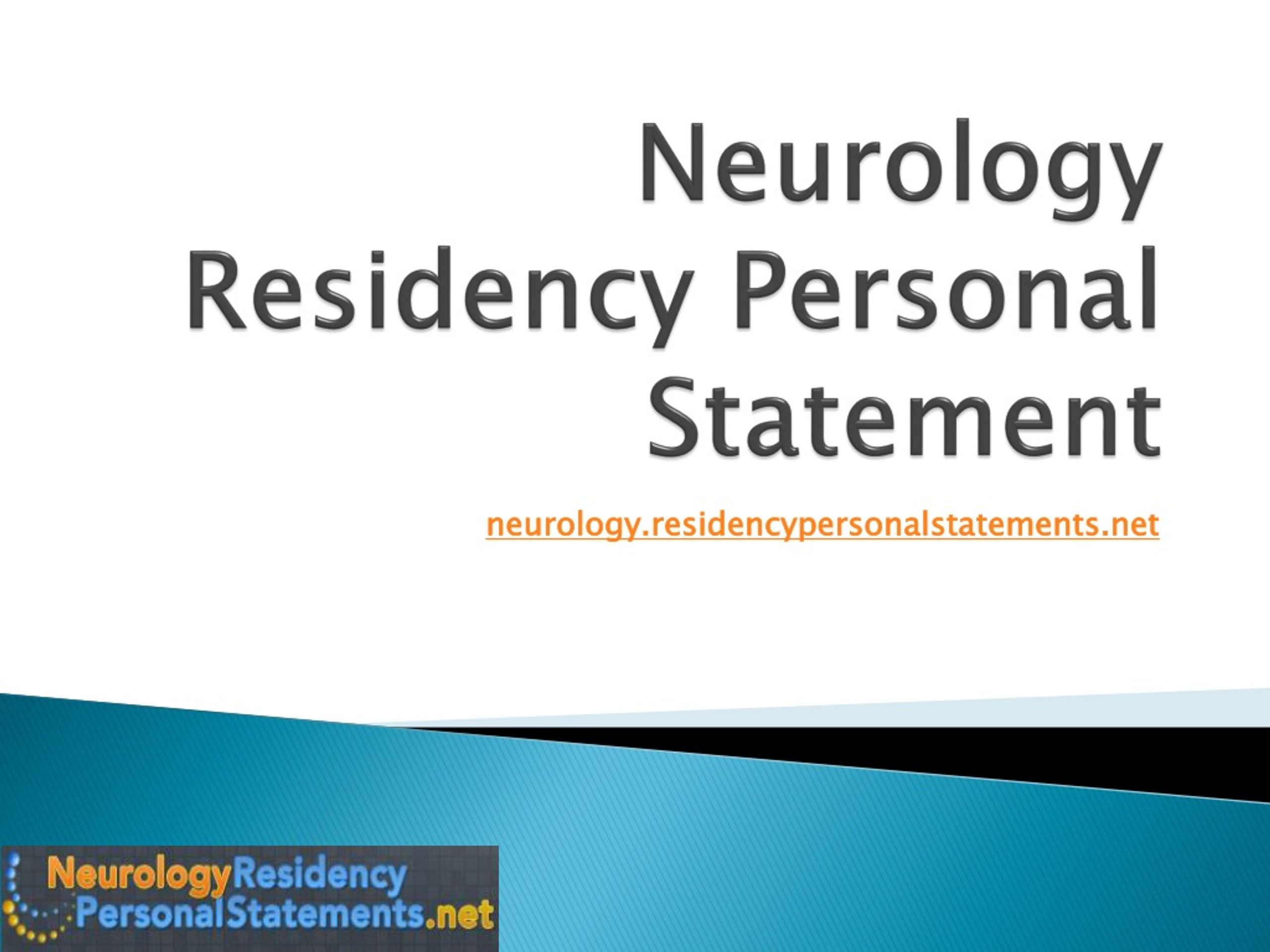 personal statement neurology residency