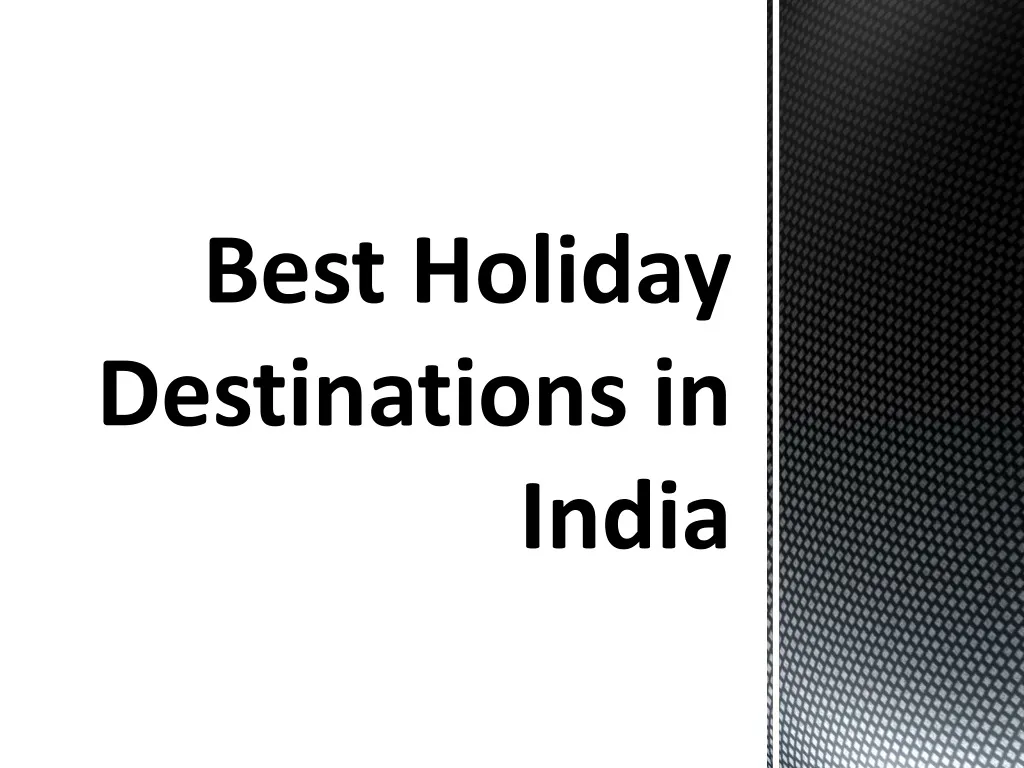 best holiday destinations in india n.