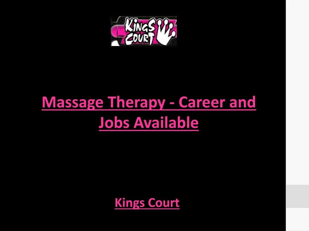 PPT Massage Therapy Career And Jobs Available PowerPoint   Massage Therapy Career And Jobs Available N 