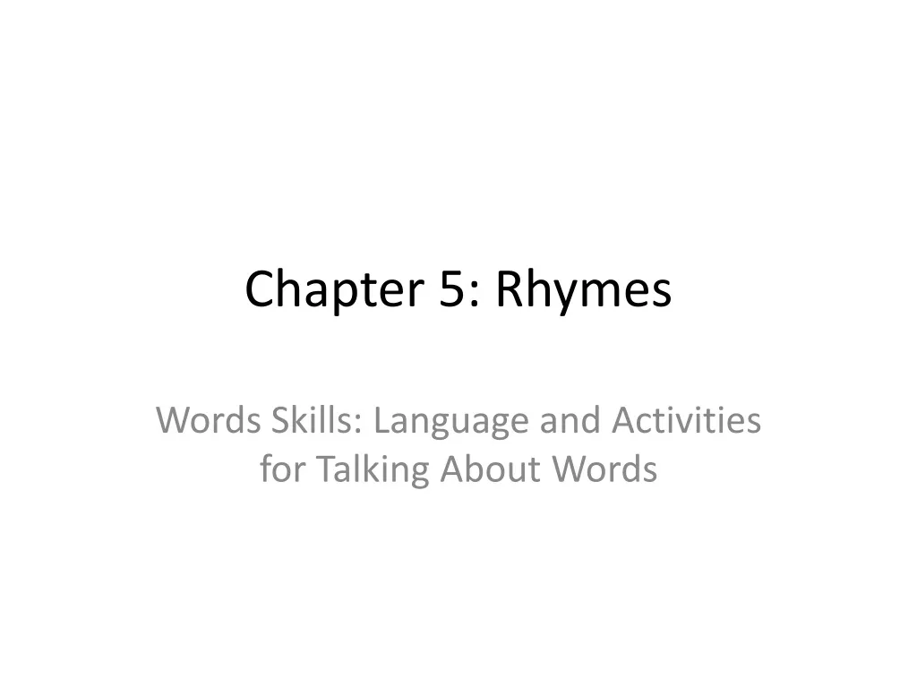 chapter 5 rhymes n.