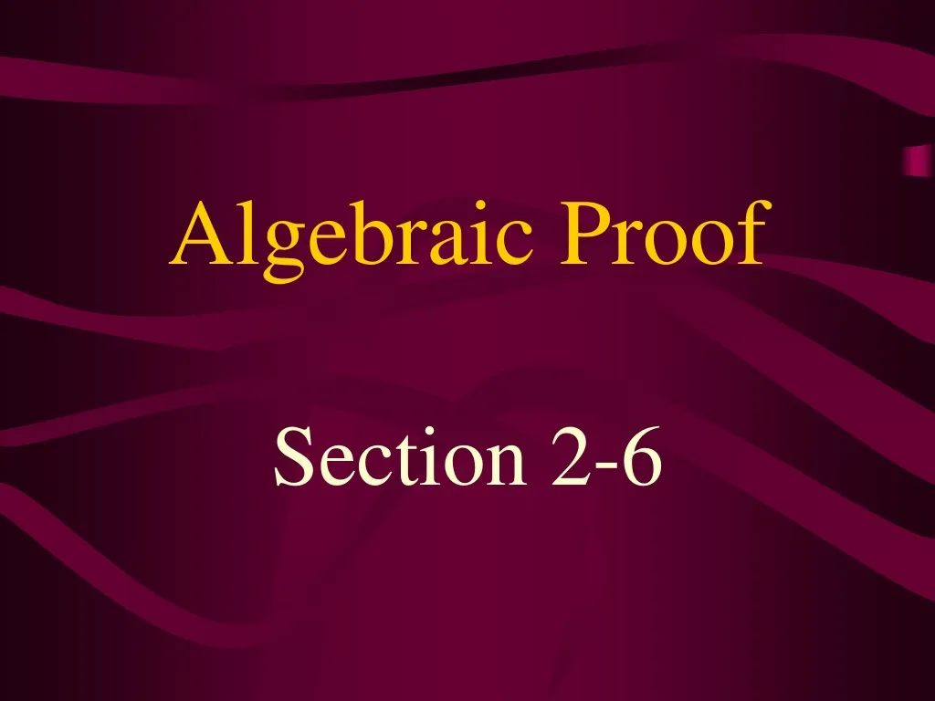 algebraic proof n.
