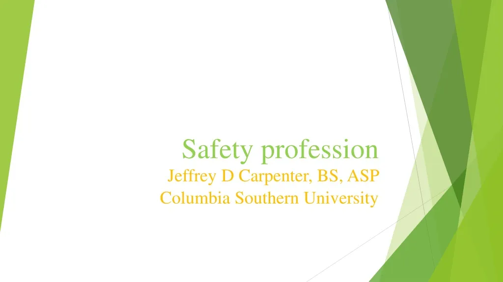safety profession n.