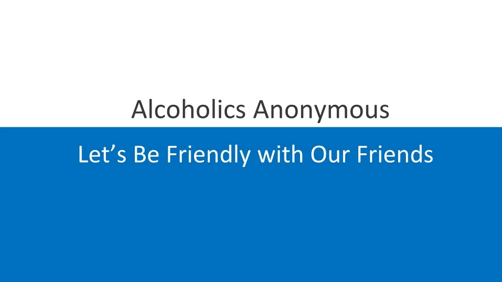 alcoholics anonymous n.