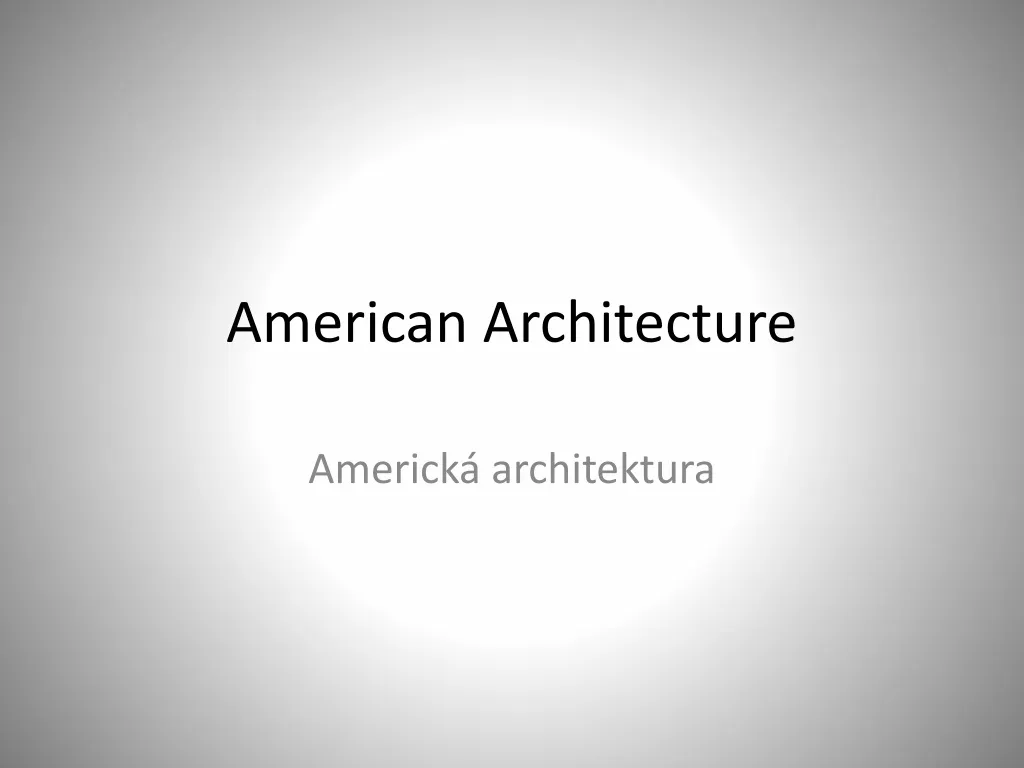 american architecture n.