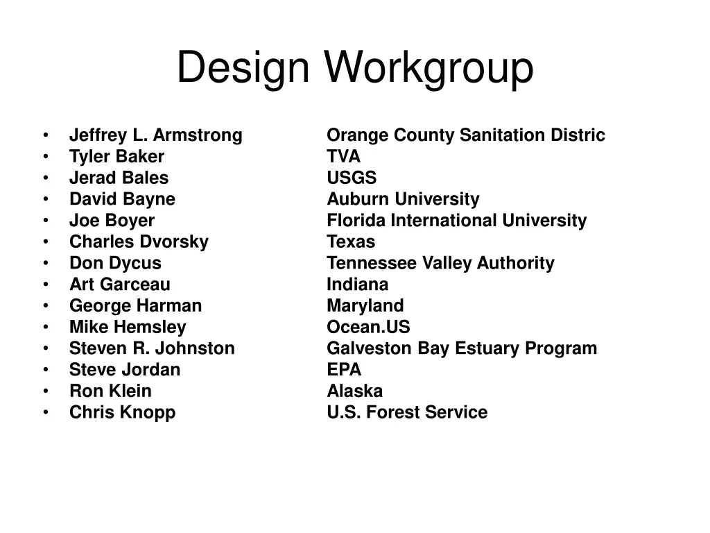 design workgroup n.