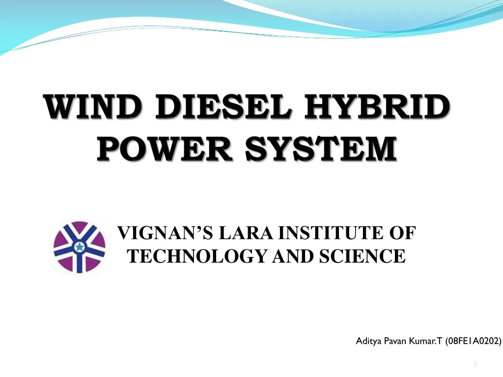 wind diesel hybrid power system n.
