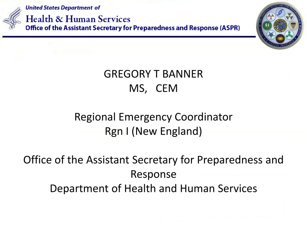 gregory t banner ms cem regional emergency n.