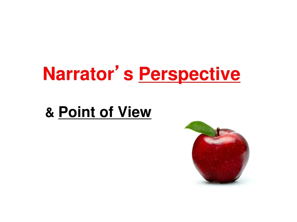 narrator s perspective n.