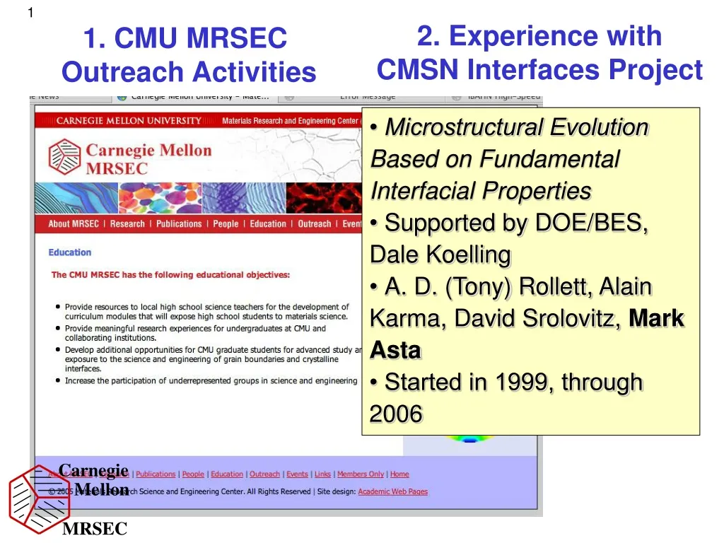 2 experience with cmsn interfaces project n.