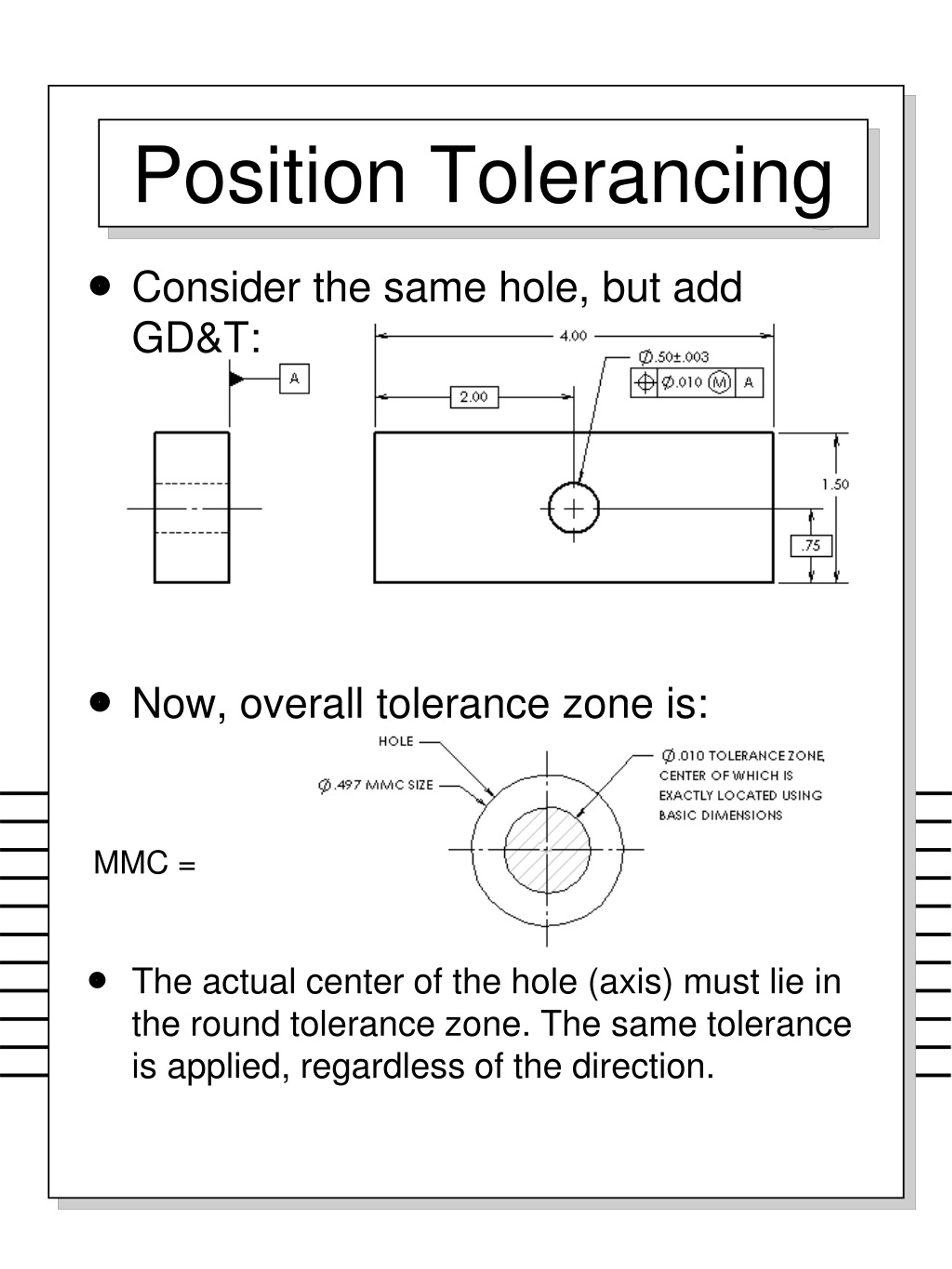 Ppt Geometric Dimensioning And Tolerancing Ansi Y145m 1994 Powerpoint