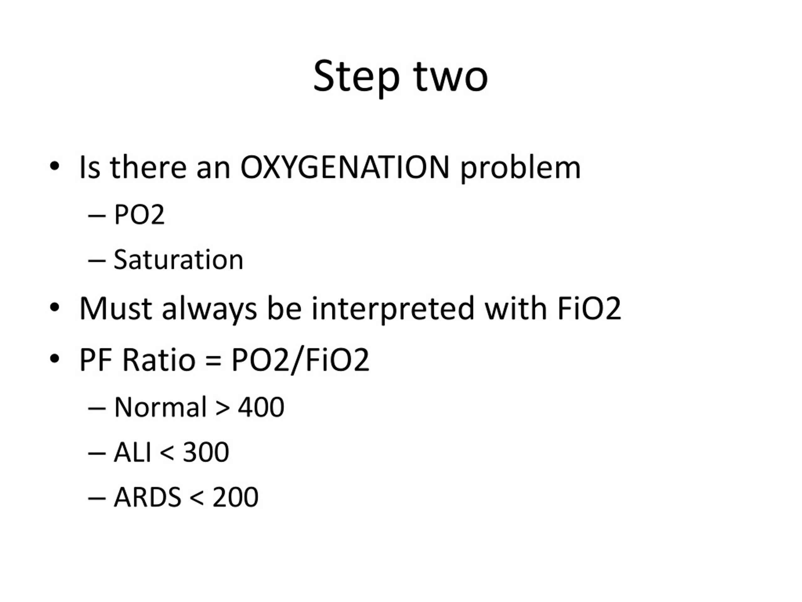 Ratio pf Q&A: Respiratory