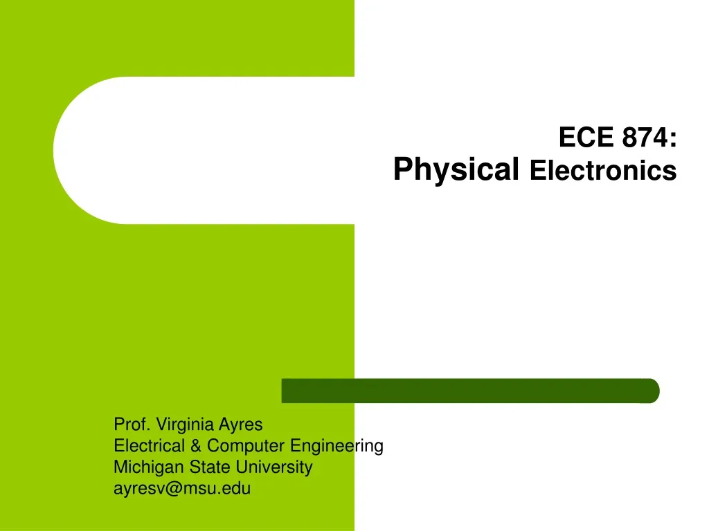 ece 874 physical electronics n.