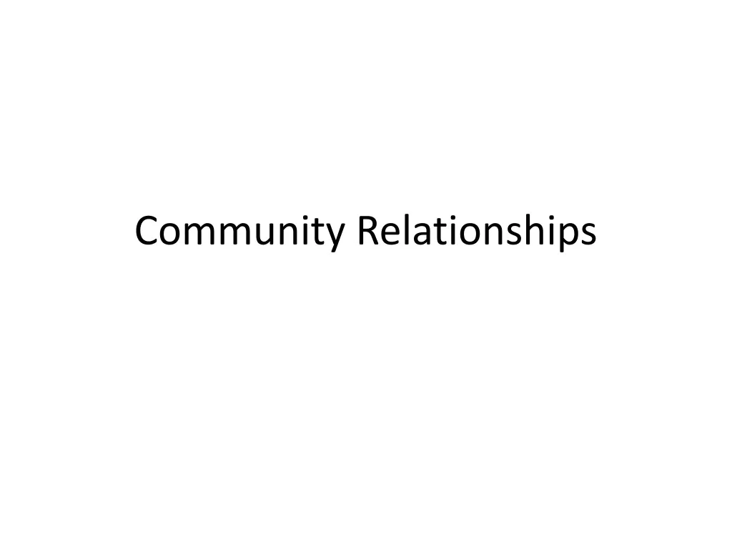 community relationships n.
