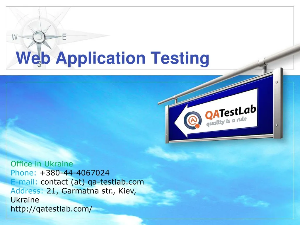 web application testing n.