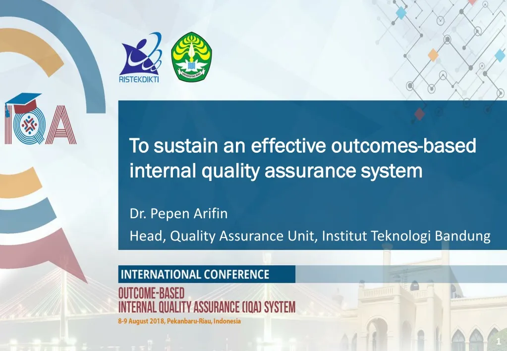 to sustain an effective outcomes based internal quality assurance system n.