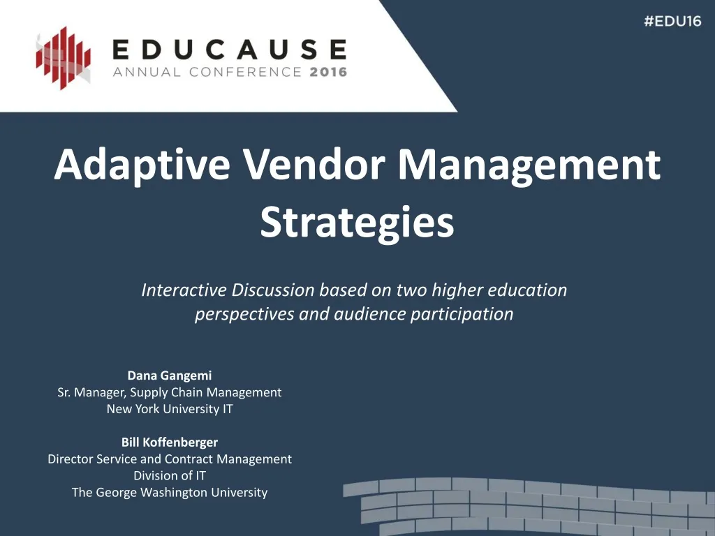 adaptive vendor management strategies n.