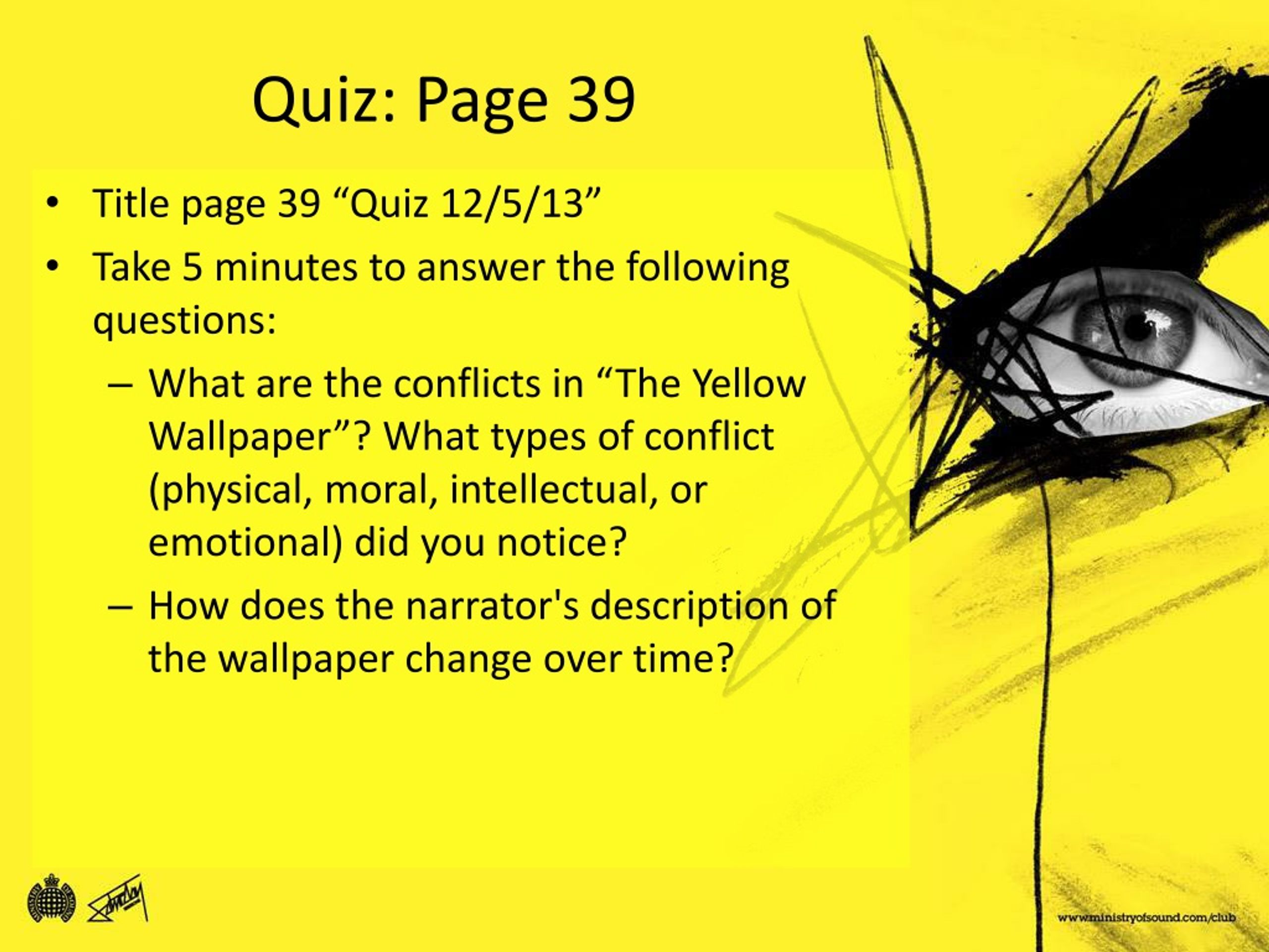 The Yellow Wallpaper Discussion Questions by ELAR Resources  TPT