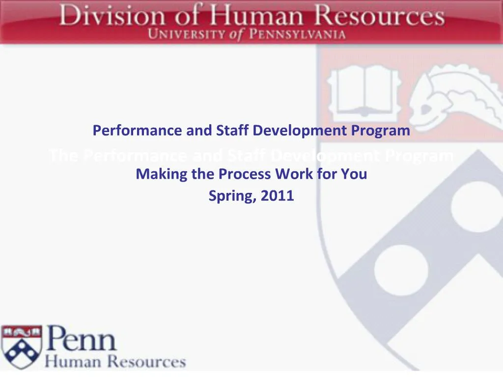 PPT - the performance and staff development program PowerPoint ...