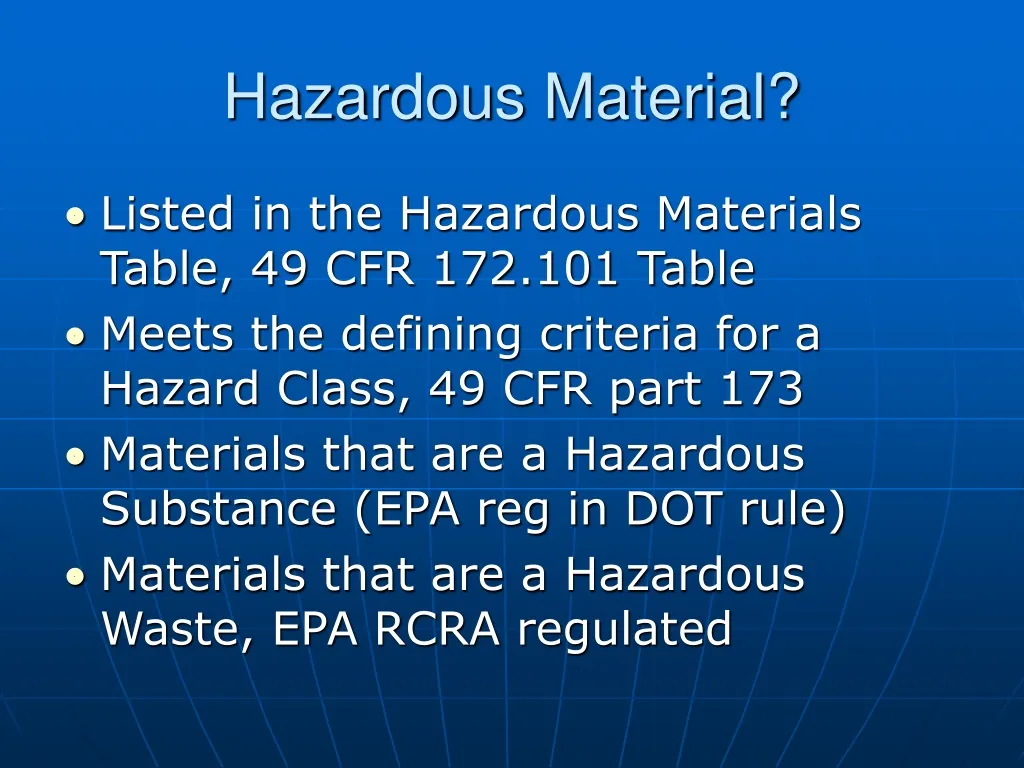hazardous material n.