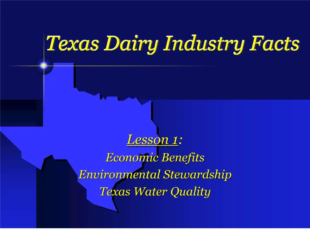 PPT texas dairy industry facts PowerPoint Presentation, free download