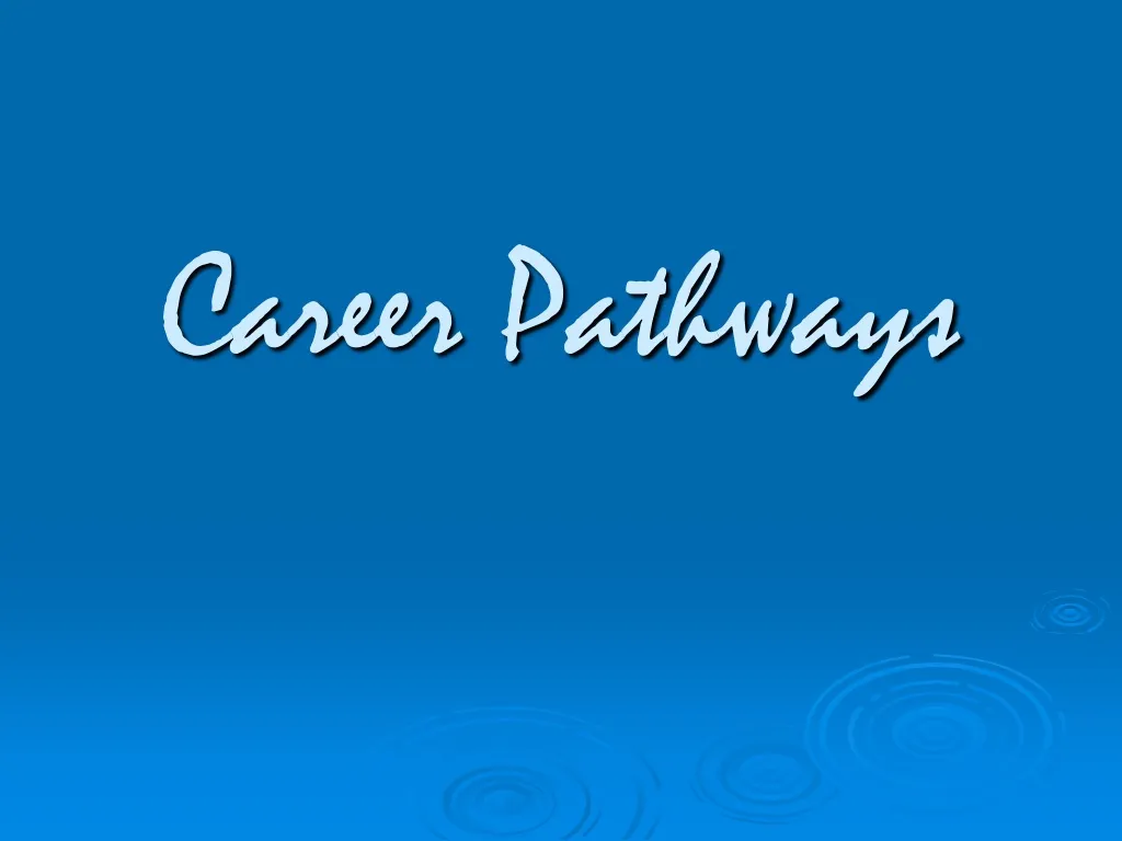 career pathways n.