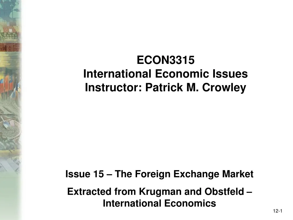 econ3315 international economic issues instructor n.
