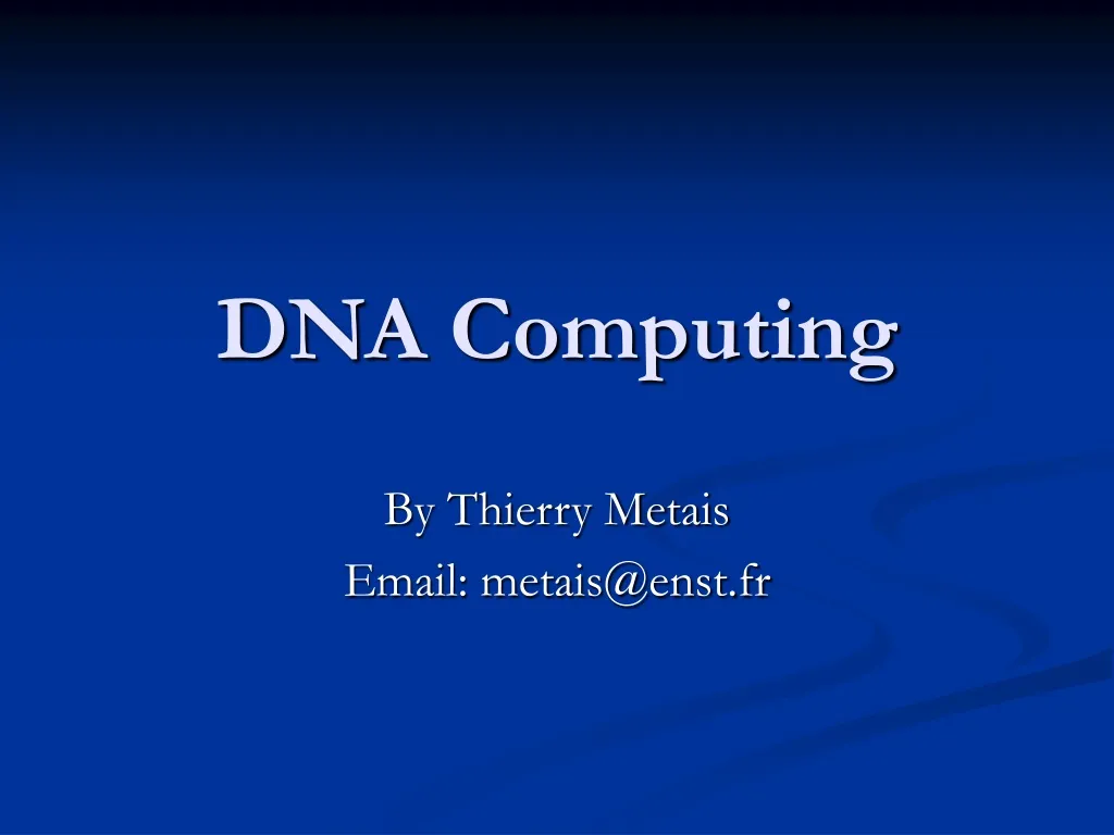 dna computing n.
