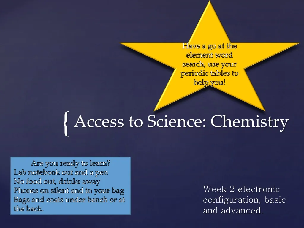 access to science chemistry n.