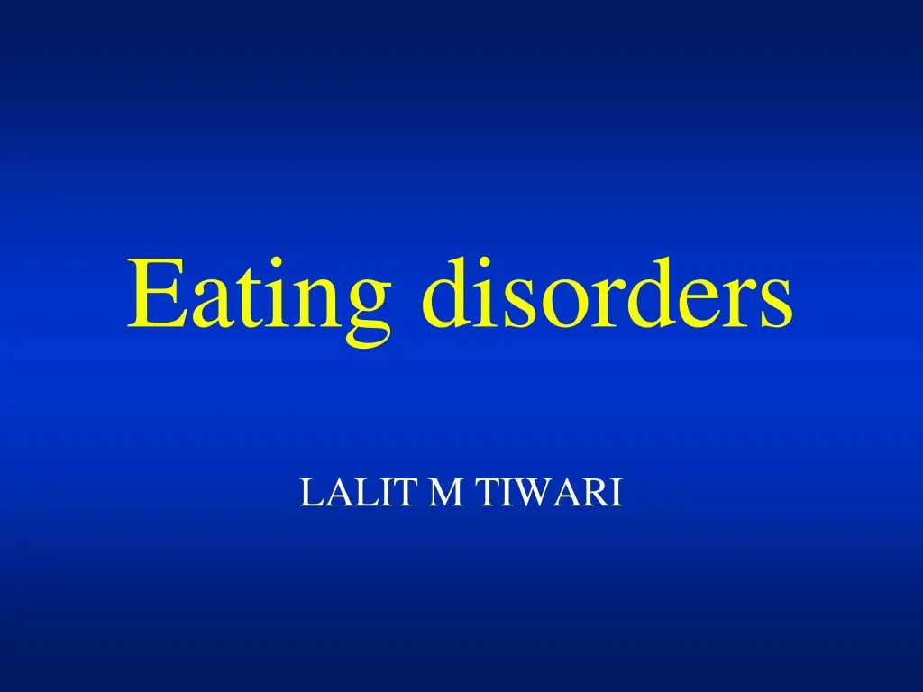 eating disorders n.