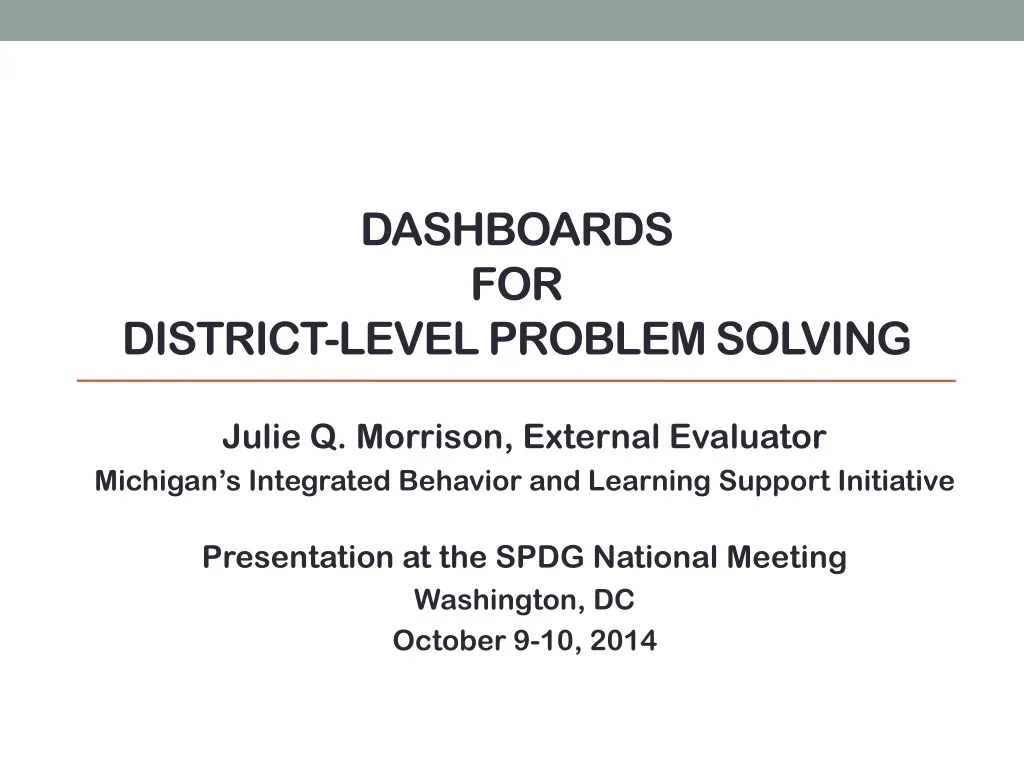 dashboards for district level problem solving n.