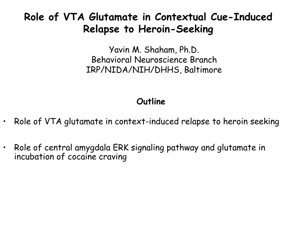 role of vta glutamate in contextual cue induced n.