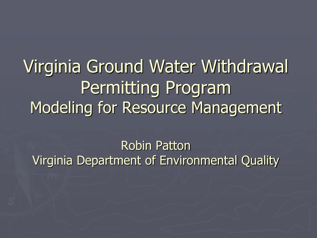 virginia ground water withdrawal permitting n.