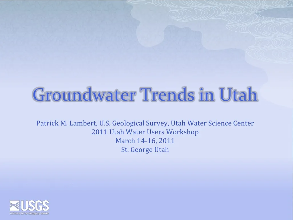 groundwater trends in utah n.