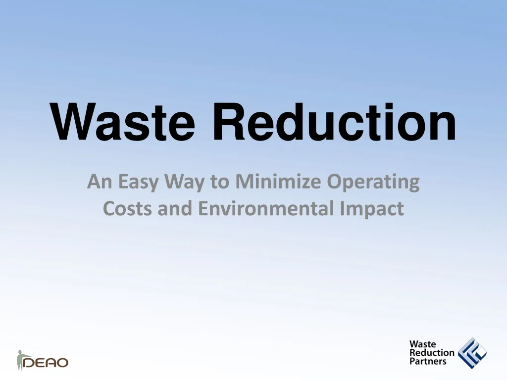 waste reduction n.