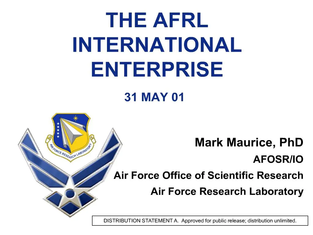 PPT - the afrl international enterprise 31 may 01 PowerPoint ...