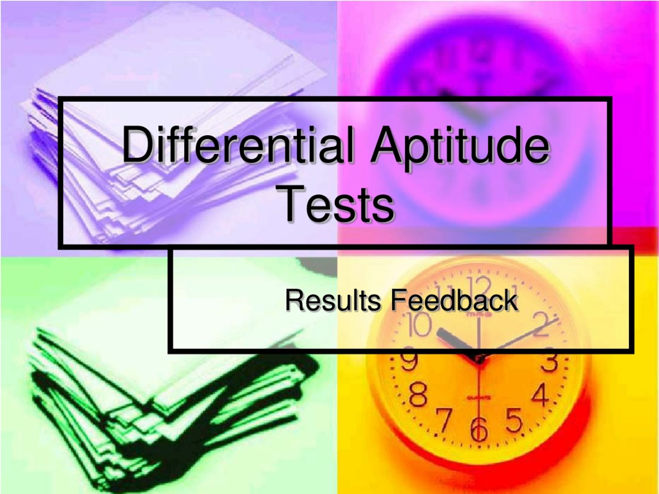 Differential Aptitude Test Results Interpretation Zookeeper