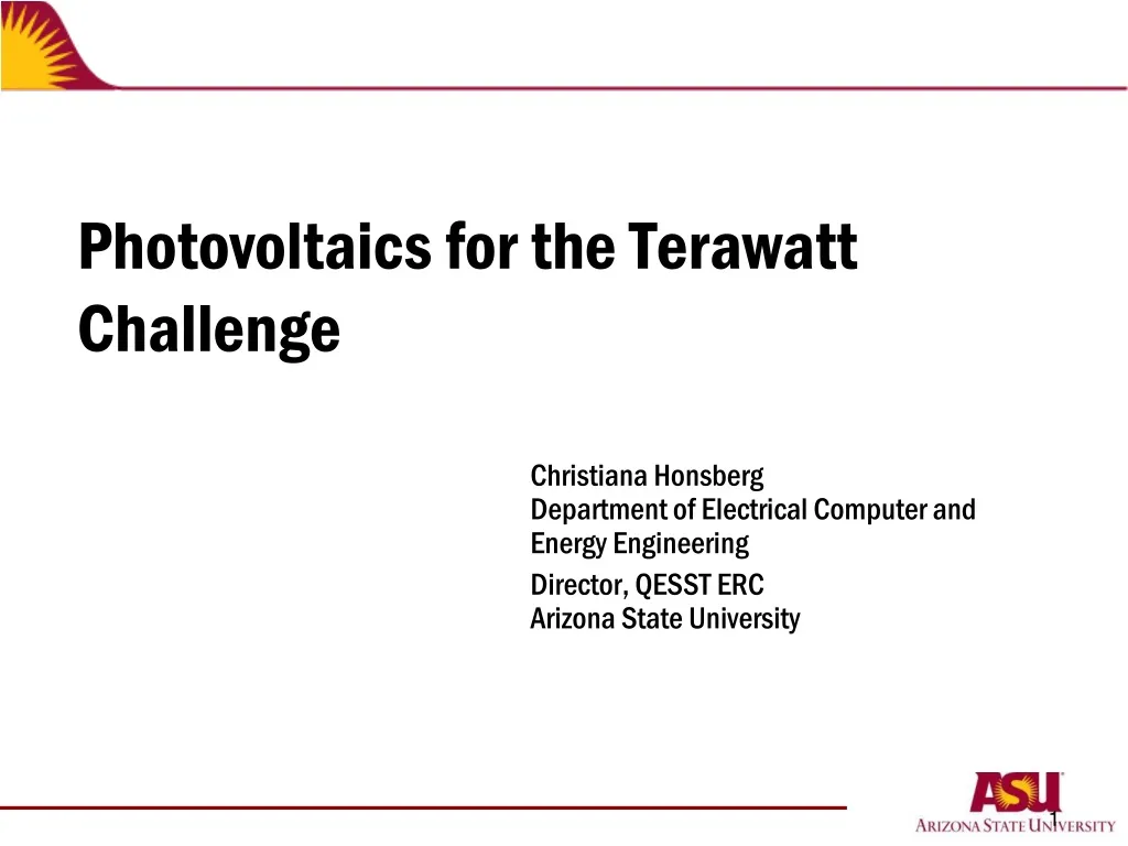 photovoltaics for the terawatt challenge n.