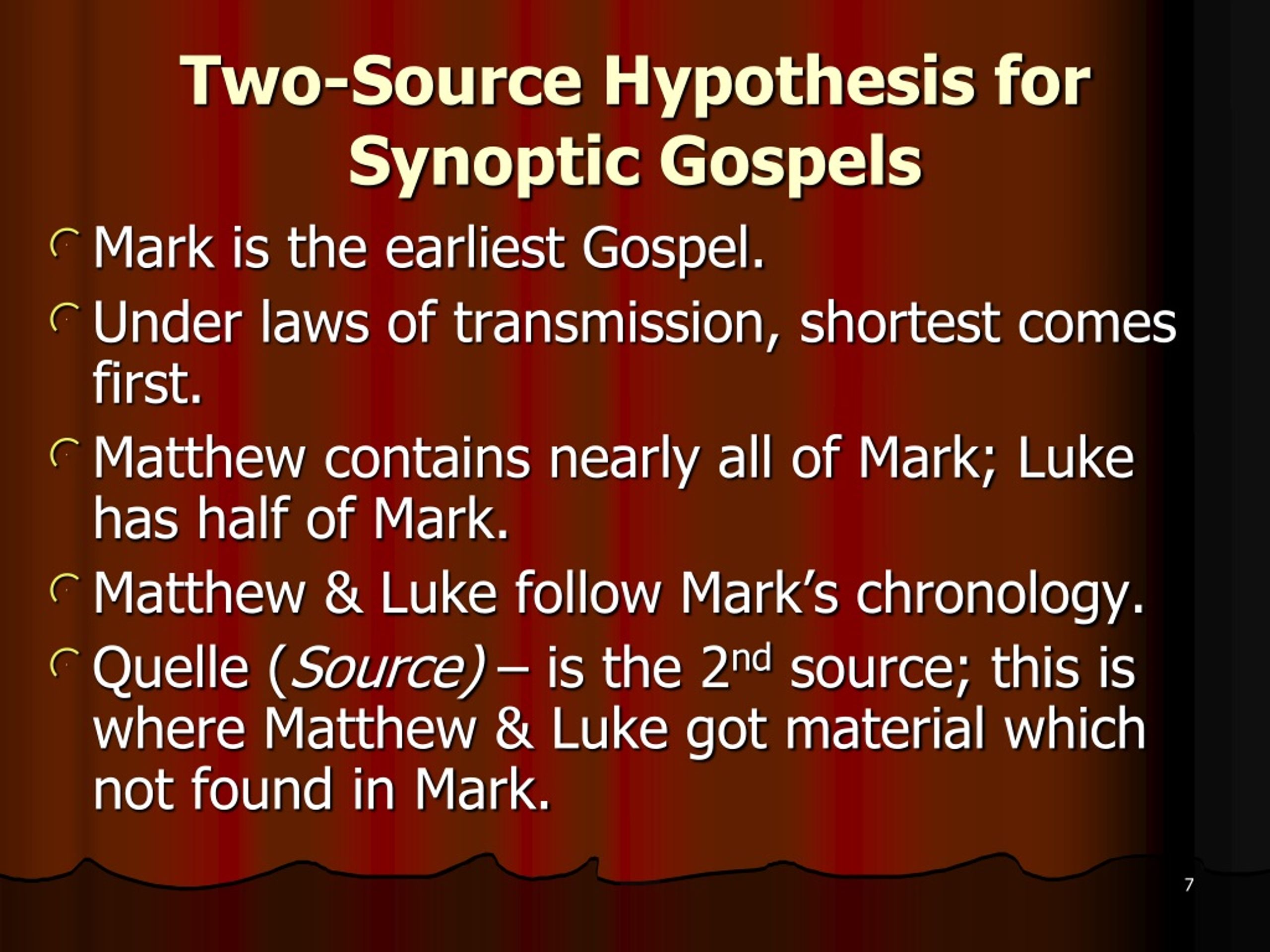 two source hypothesis religion definition
